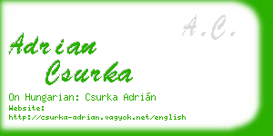 adrian csurka business card